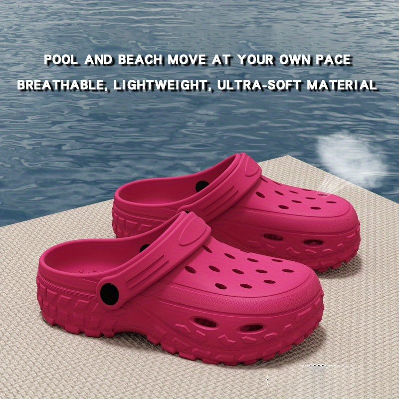 Unisex Summer Rubber Sandals Slip-On Outdoor Indoor Leisure Shoes