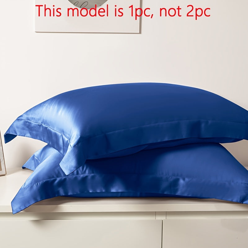 Soft Satin Pillowcases Solid Color for Sofa Bed Decor Envelope Closure