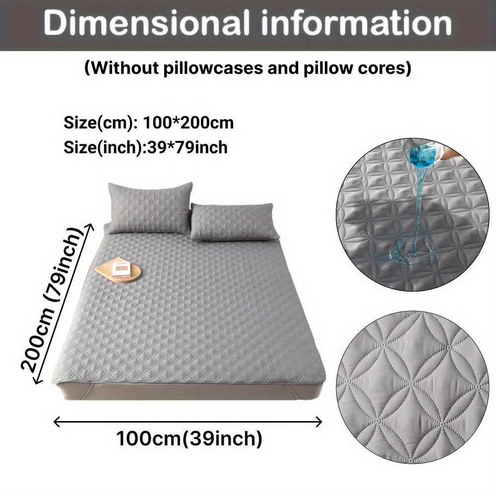 Waterproof Mattress Protector Hypoallergenic Breathable Dustproof Ultra-Soft Bed Cover for Bedroom Dorm Hotel