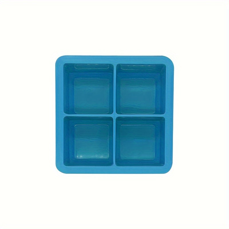 Large Silicone Ice Cube Tray With Lid Square Ice Molds Big Block Stackable