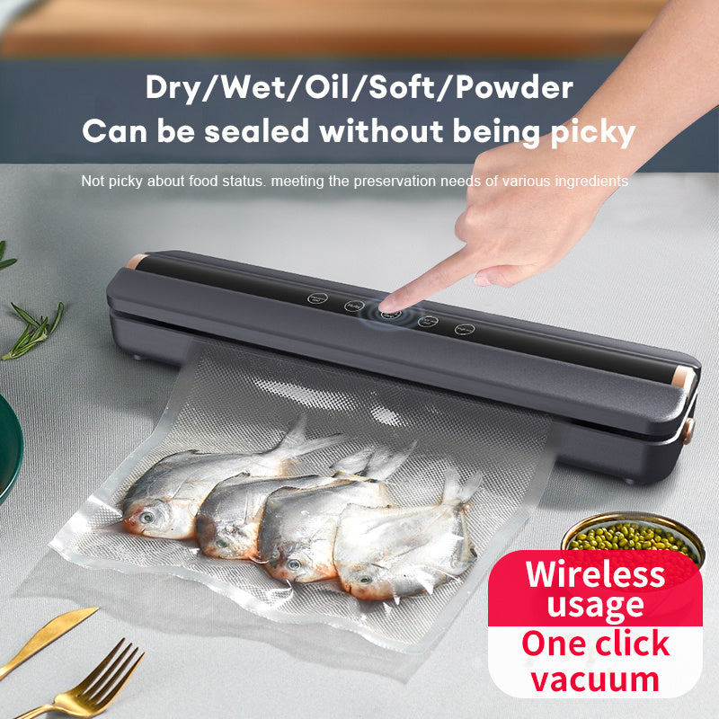 Selladora de vacío portátil inalámbrica con carga USB 10 bolsas incluidas