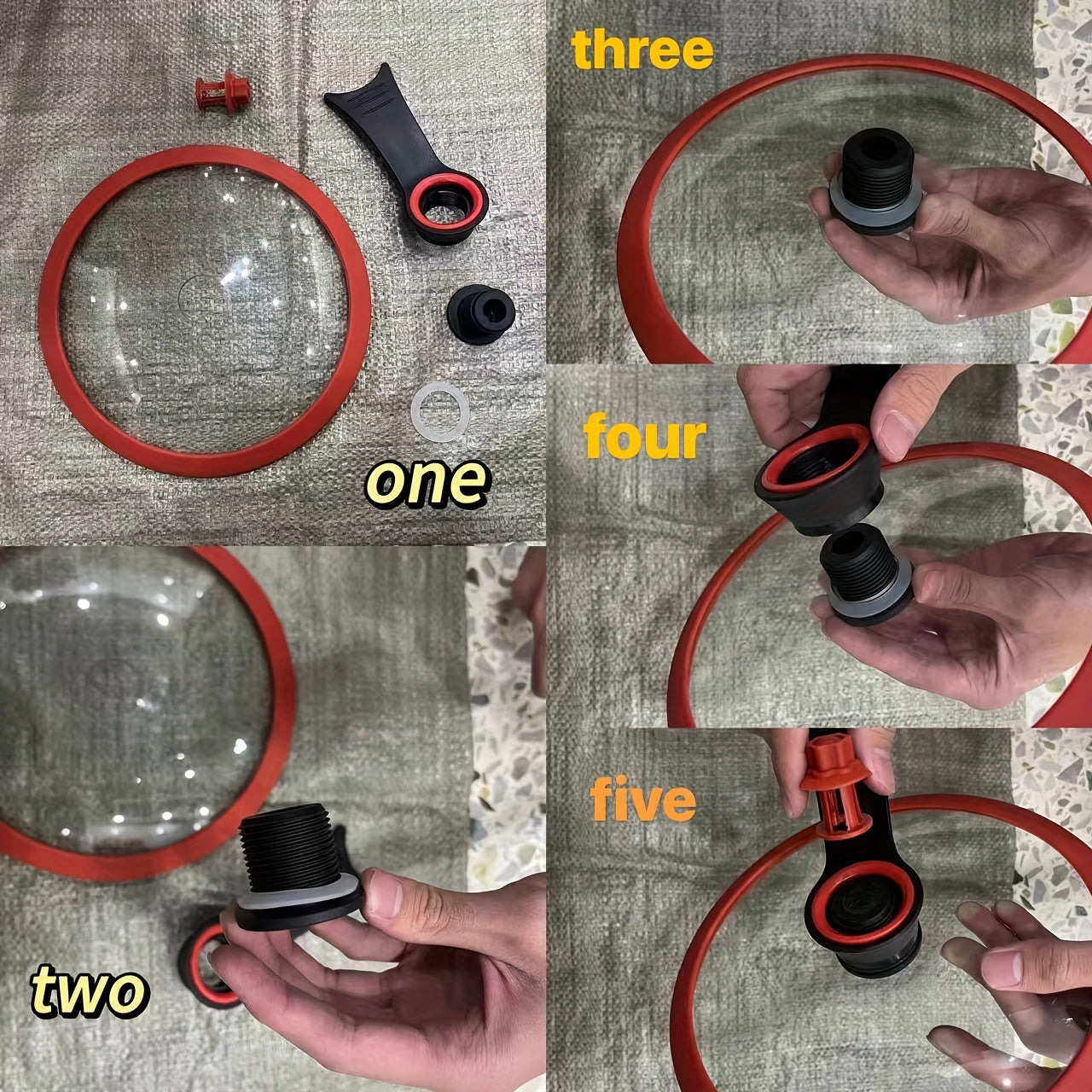 Olla a presión de acero inoxidable 24cm con tapa antiadherente, asas dobles y compatible con inducción