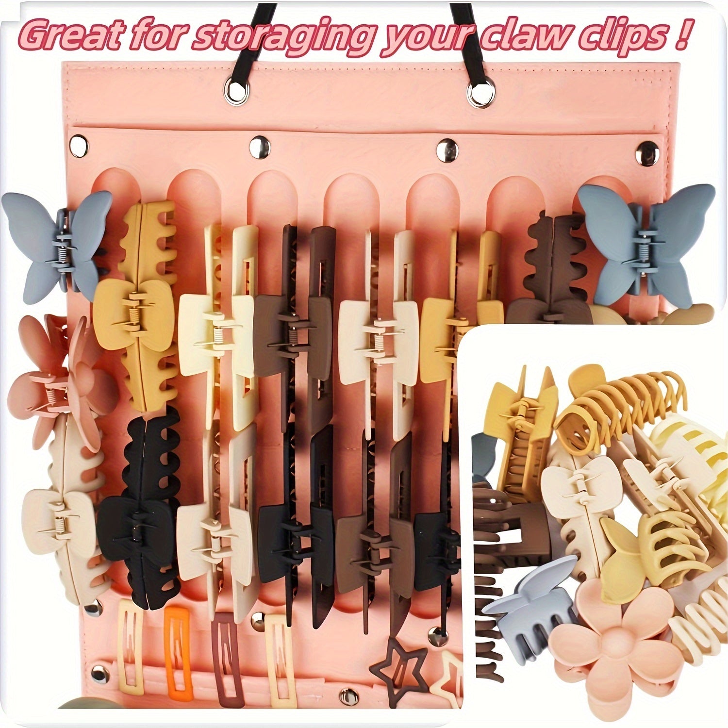 Organizador orgánico de accesorios para cabello de bambú para pinzas, diademas y gafas