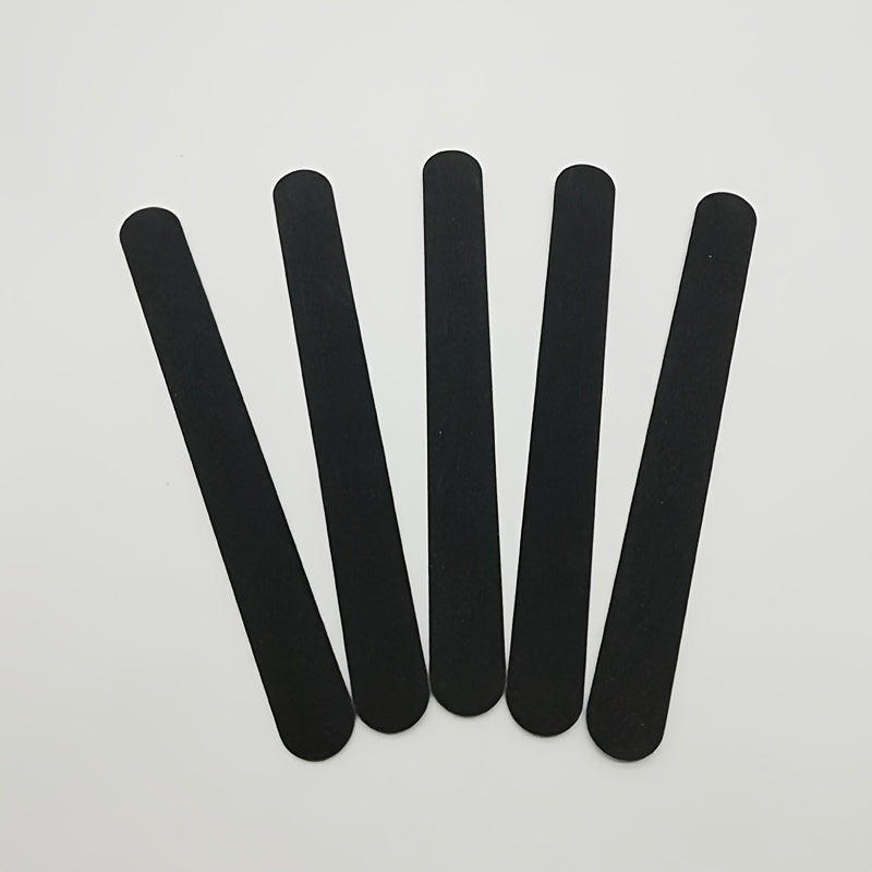 Professional Double-Sided Nail Files 5-Pack Black Emery Boards Manicure Pedicure