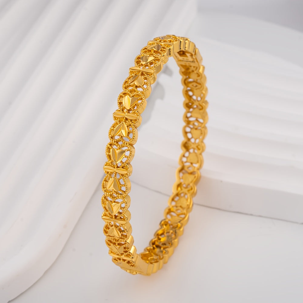 Women’s Copper Open Cuff Bracelet Filigree Jewelry for Wedding and Daily Wear