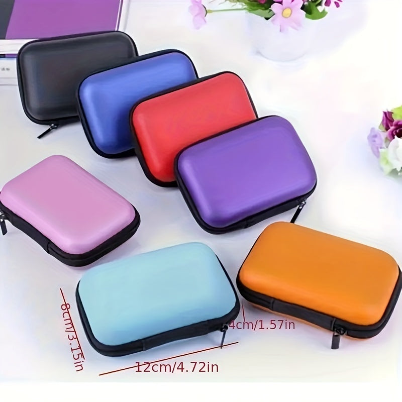 Mini Portable Storage Box for Earphones Coins Jewelry Accessories