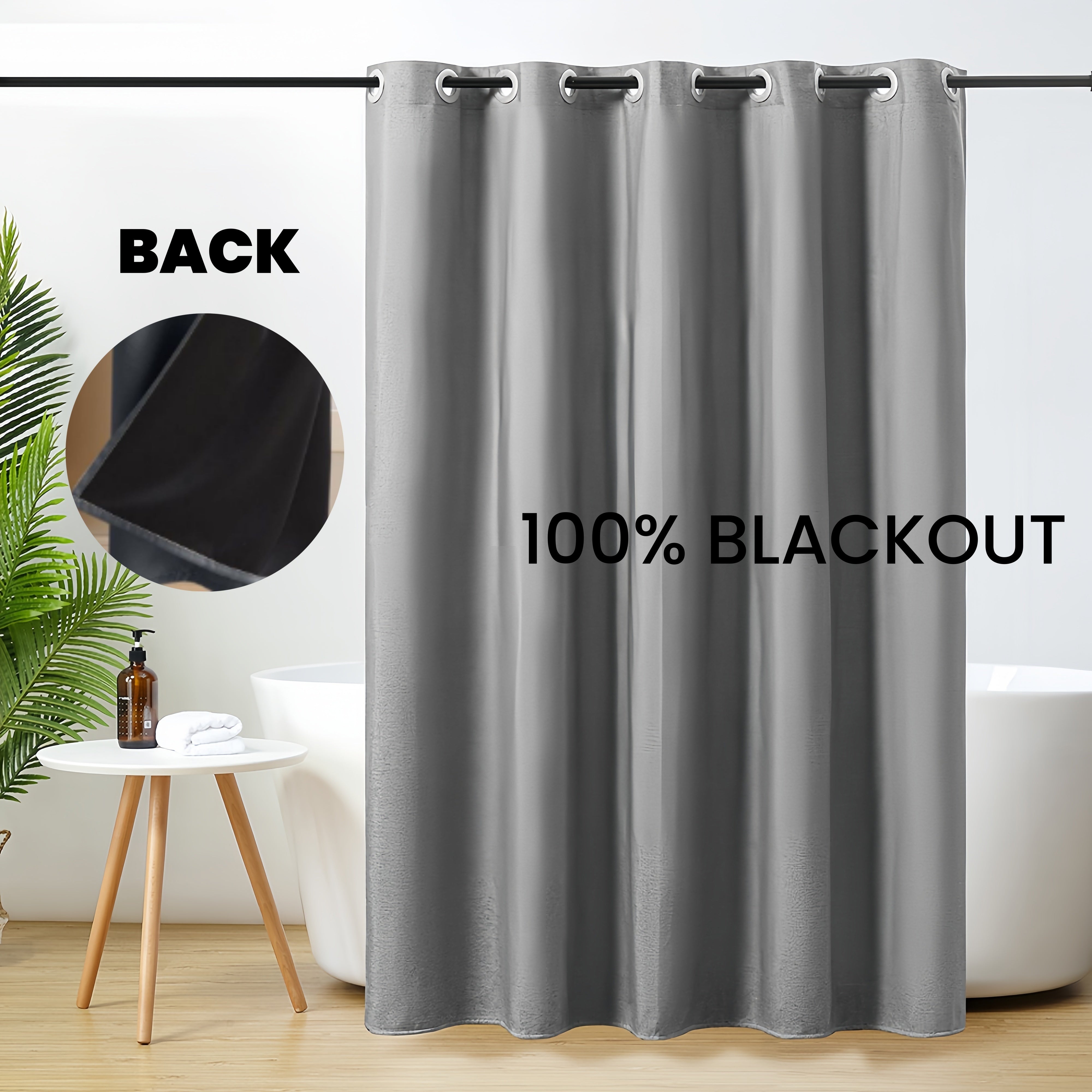 Beige Blackout Curtain with Insulation Lining Grommet Top for Living Room Bedroom