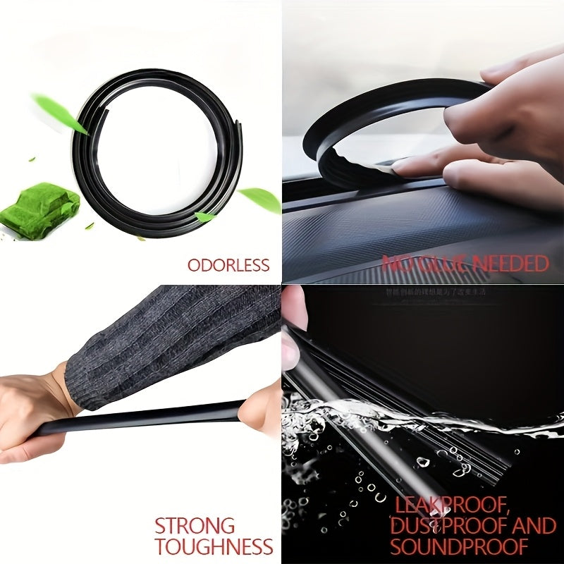 Car Soundproofing Sealing Strip 160cm Dustproof Noise Reduction Dashboard Gap