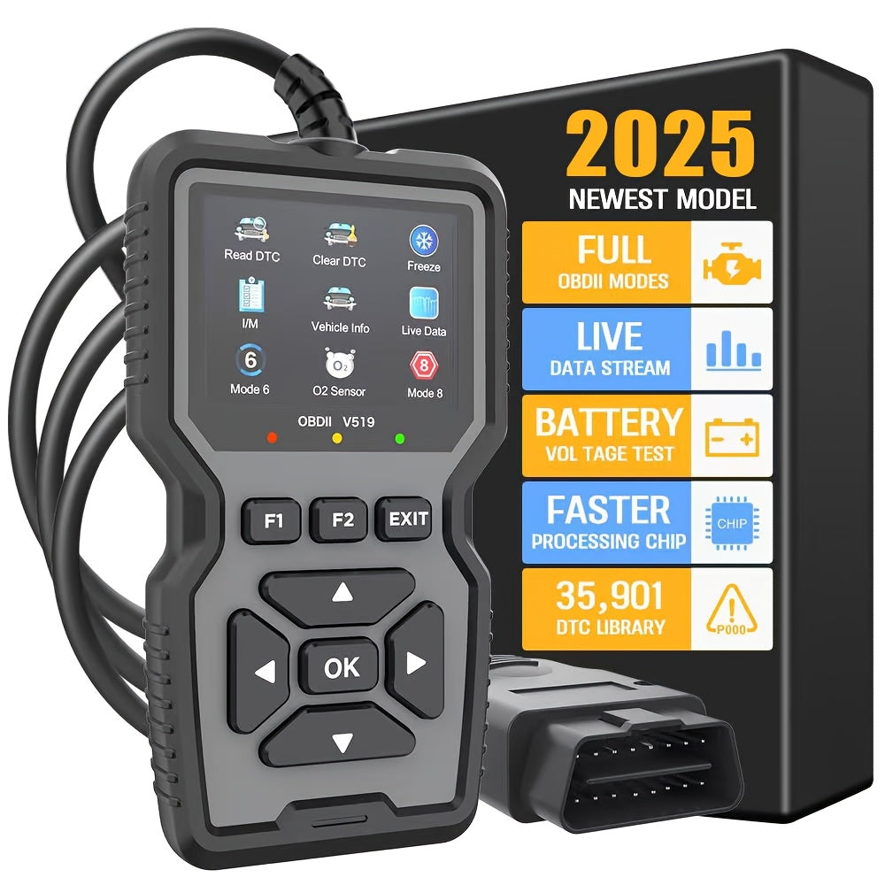 OBD2 Диагностический сканер USB для автомобиля, считыватель кодов ошибок двигателя, тестер аккумулятора, поддержка 10 языков