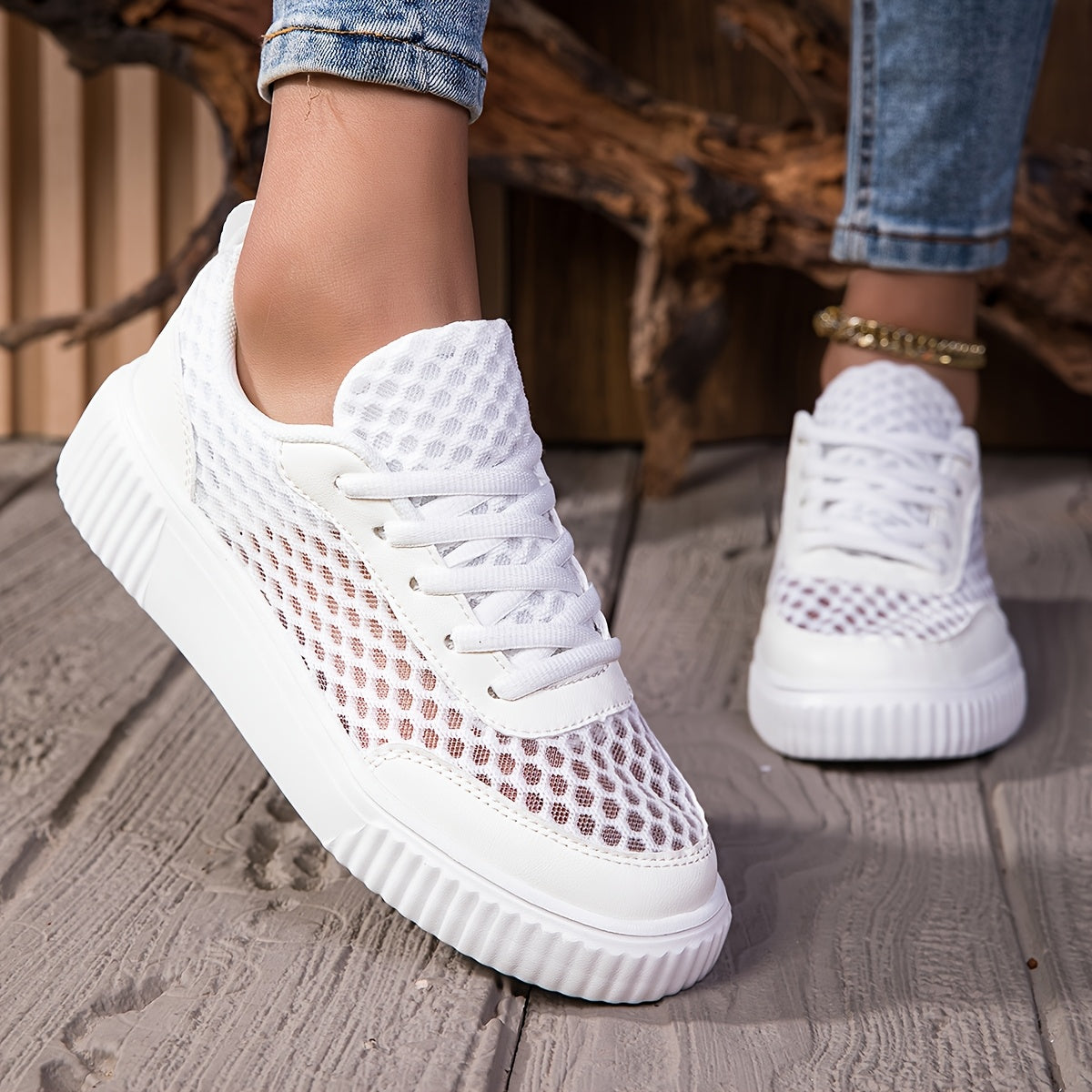 Women’s Breathable Mesh Sneakers Lightweight EVA Slip-On Casual Running Shoes