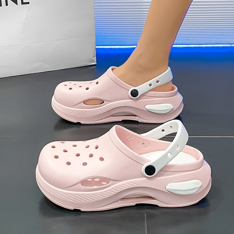 Women's Padded Slip-On Beach Sandals Summer Non-slip Thick Sole Shoes