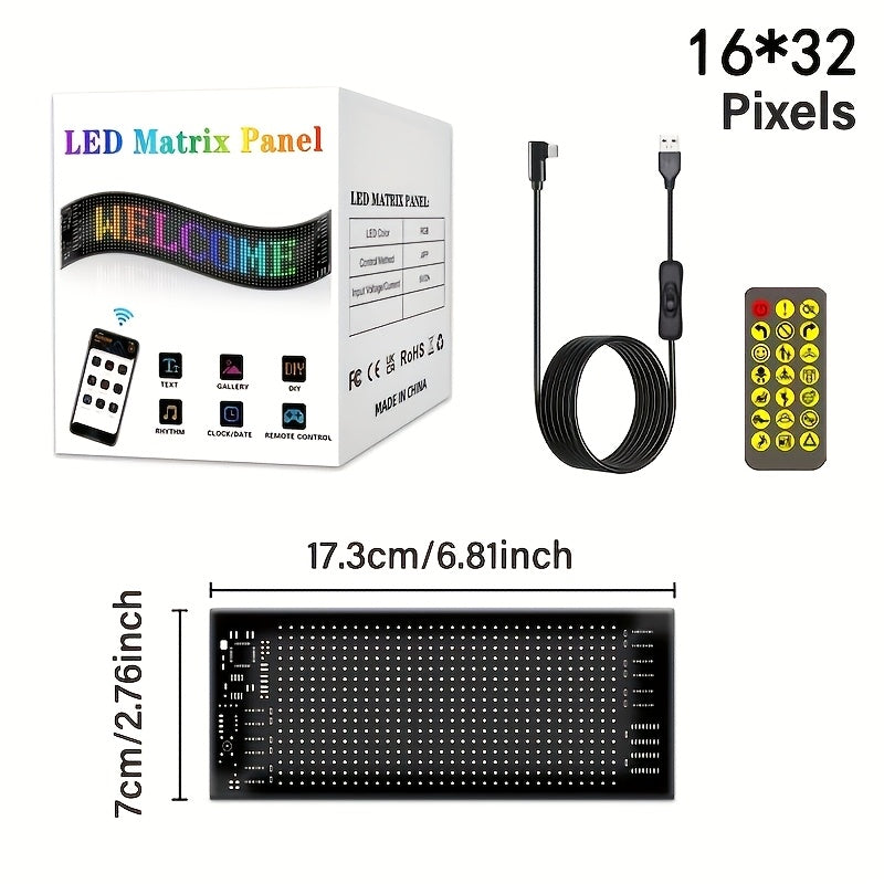 Programmable LED Smart Night Light with DIY Text Animation Wall Mount Desktop Decoration