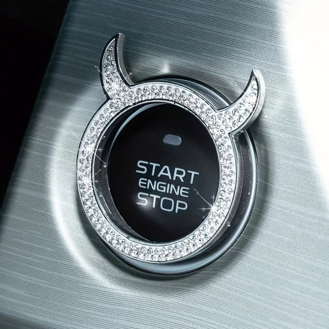 Кольцо для украшения интерьера автомобиля, запуск одной кнопкой, маленький демон, гудок, автостикер, подарок