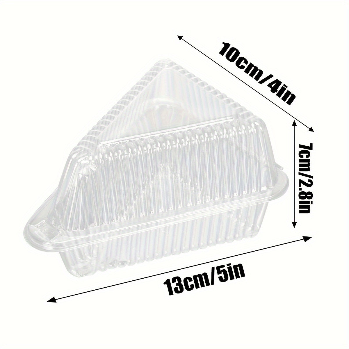 Flexible Clear Cake and Pie Containers with Hinged Lids, Pack of 15-45