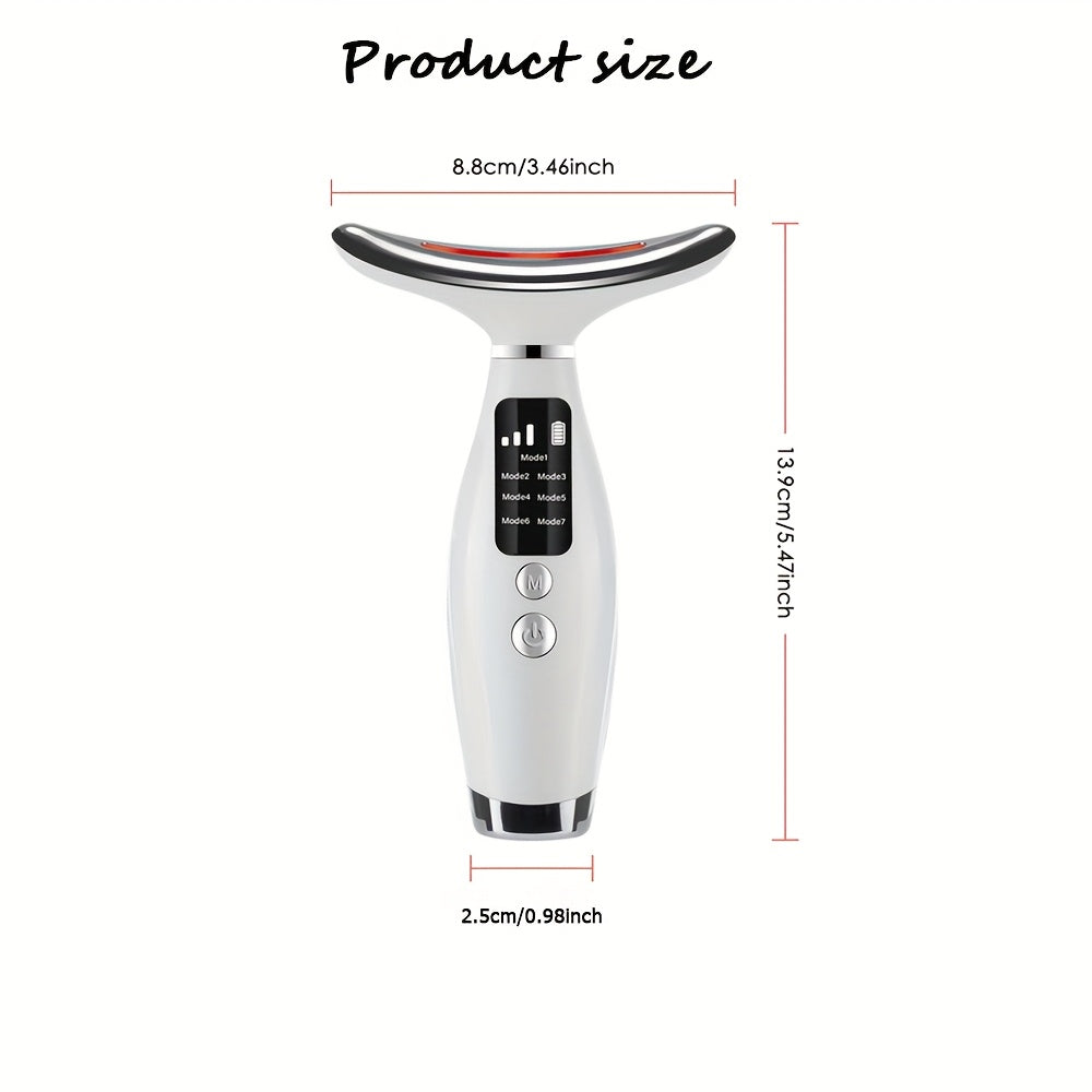 Rechargeable Facial Massager with Digital Display USB Charging for Face and Neck 4 Modes