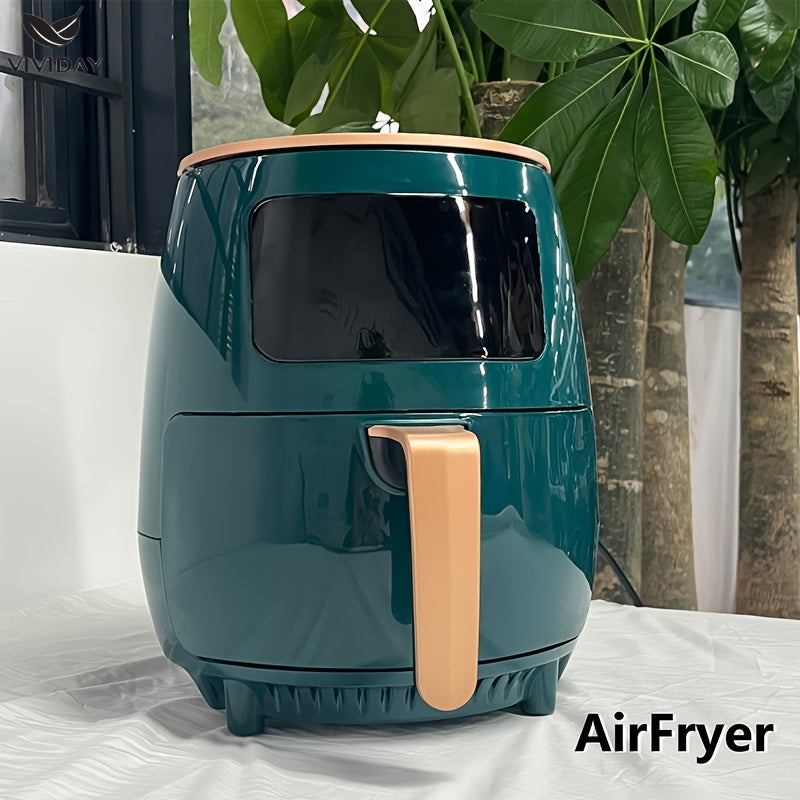 Freidora de aire eléctrica de gran capacidad de 4.5L, 1400W, enchufe estándar europeo para hornear en casa