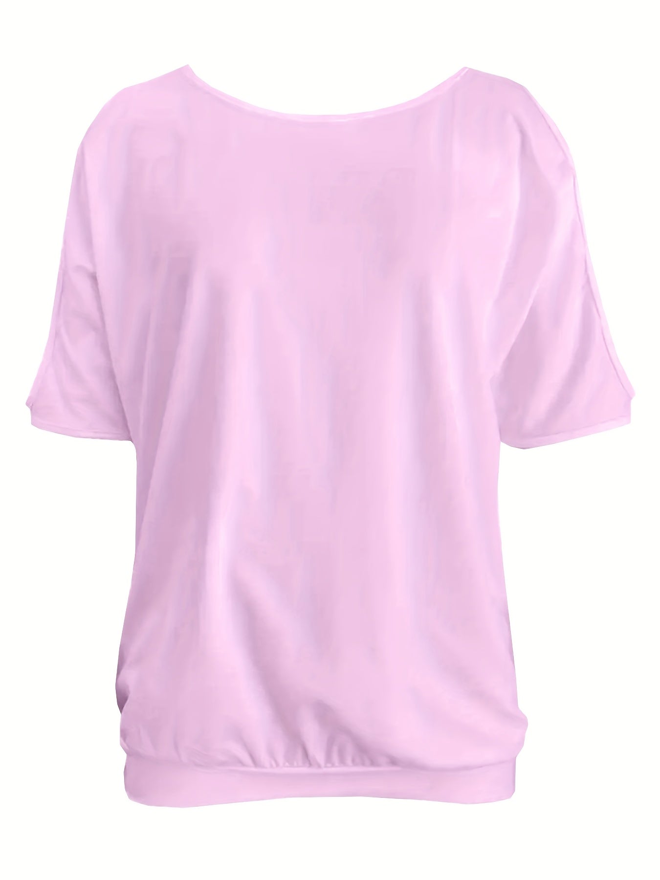 Plus Size Women's Black Long Sleeve T-Shirt with Openwork Cut-Outs