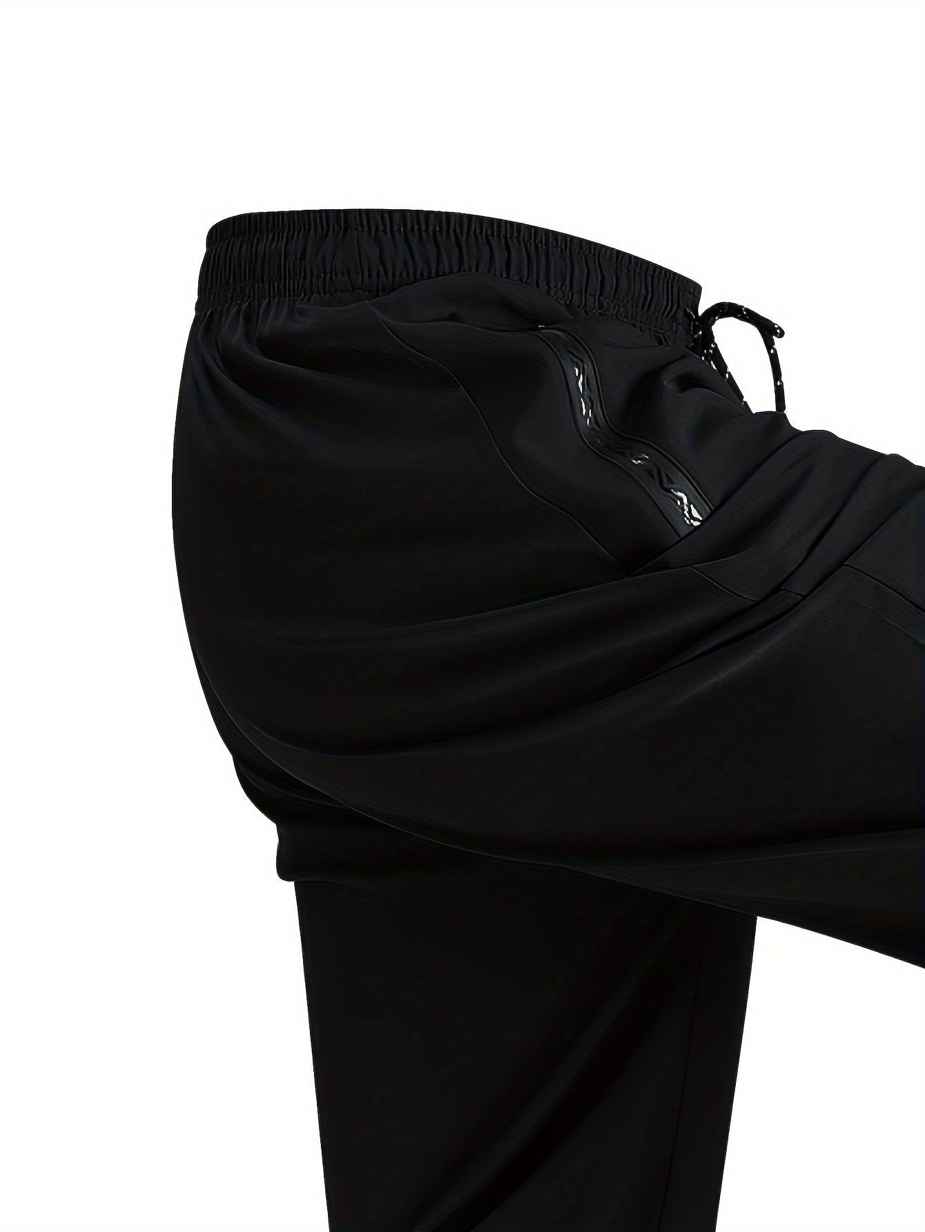 Men's Tapered Joggers Solid Color Polyester Blend Zipper Casual Spring Fall