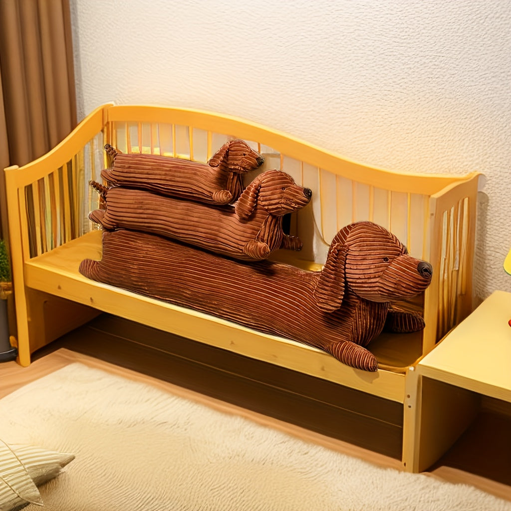 Almohada de peluche de teckel lavable y suave para soporte de cuello y cintura