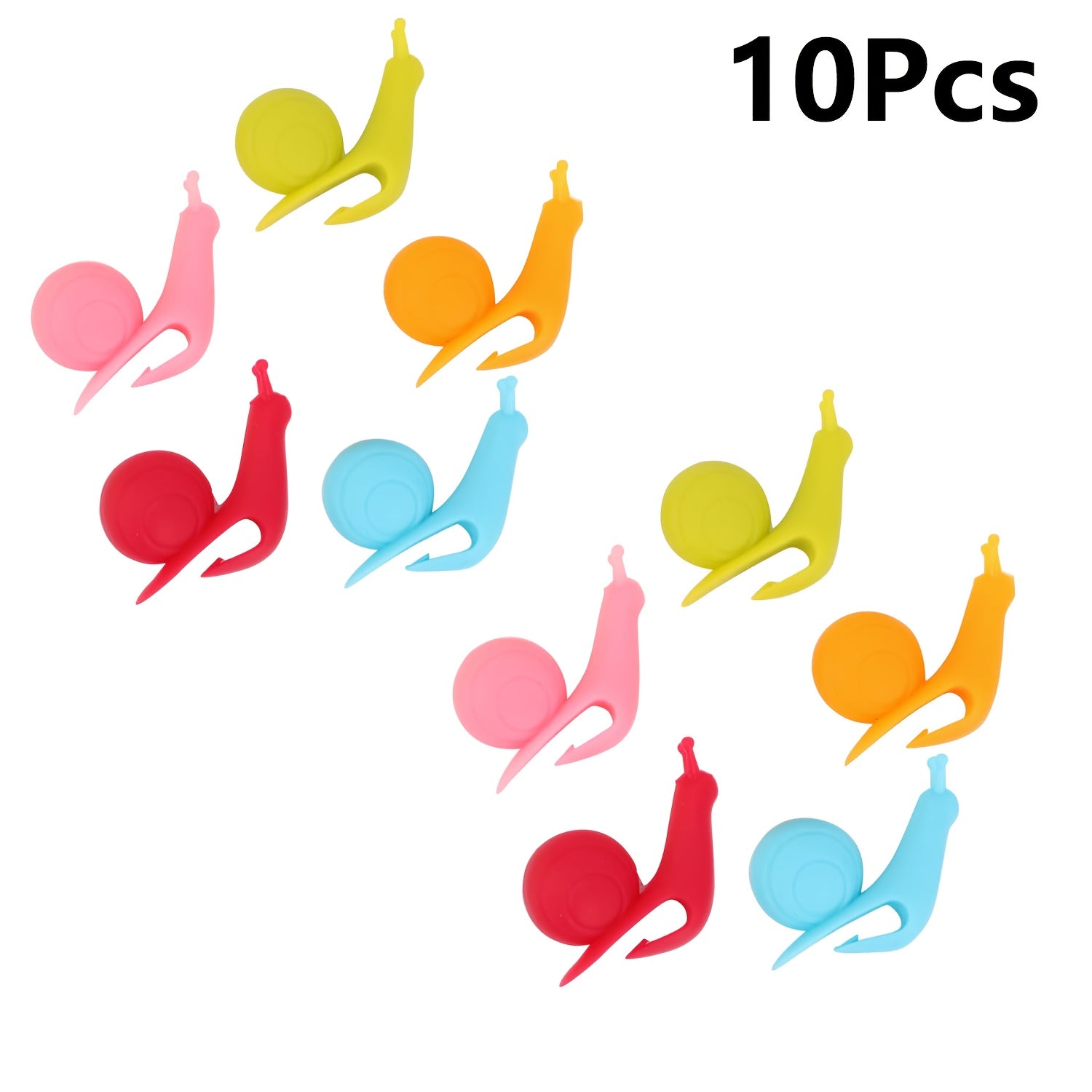 10-Piece Snail-Shaped Silicone Tea Bag Holders and Labels for Tea Enthusiasts