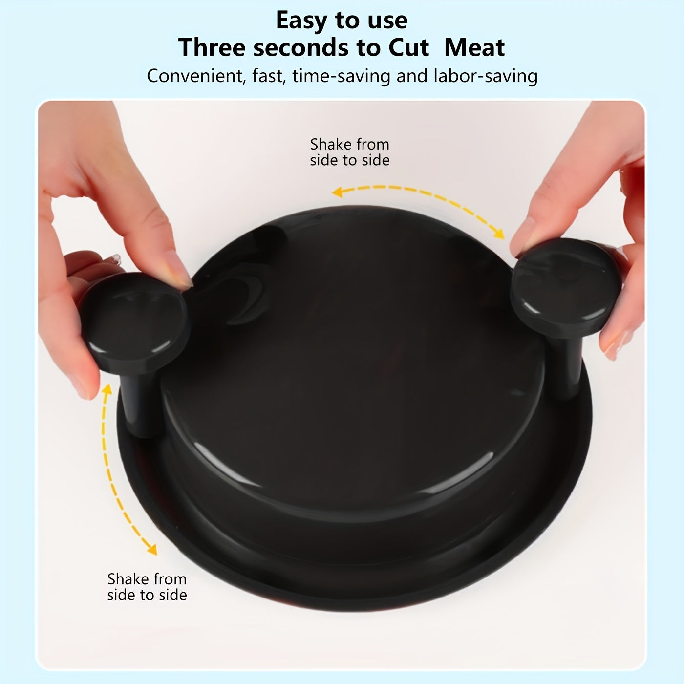 Black Meat Shredder Reusable Chicken and Beef Shredder with Handle