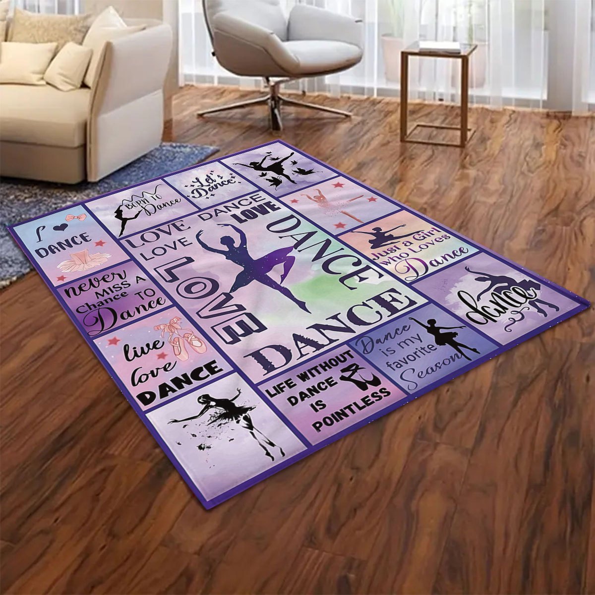 Warm Soft Flannel Ballet Dancer Throw Blanket for Ballerinas