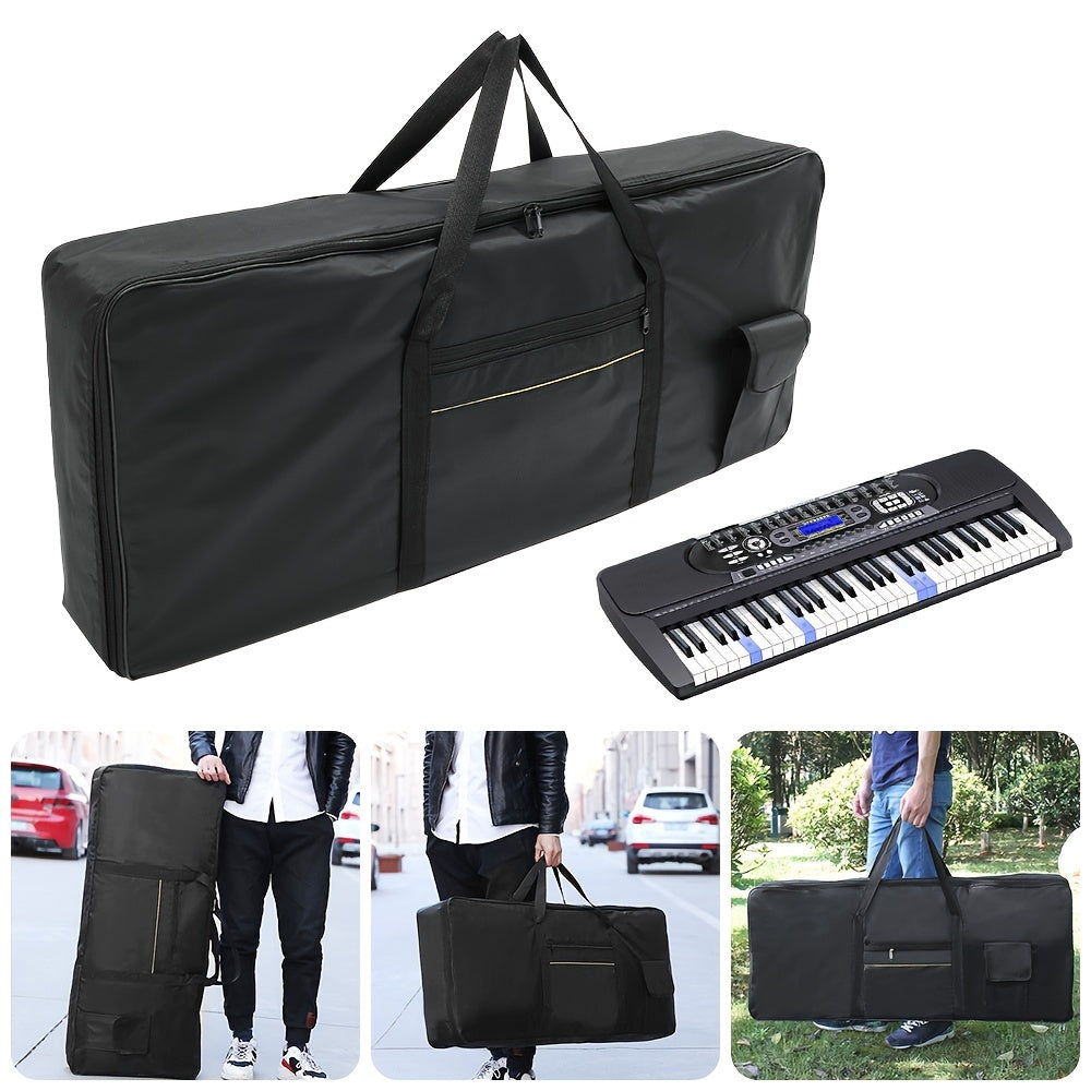 61-Key Waterproof Oxford Cloth Keyboard Bag with Carrying Handle for Piano and Electronic Organ Storage and Travel