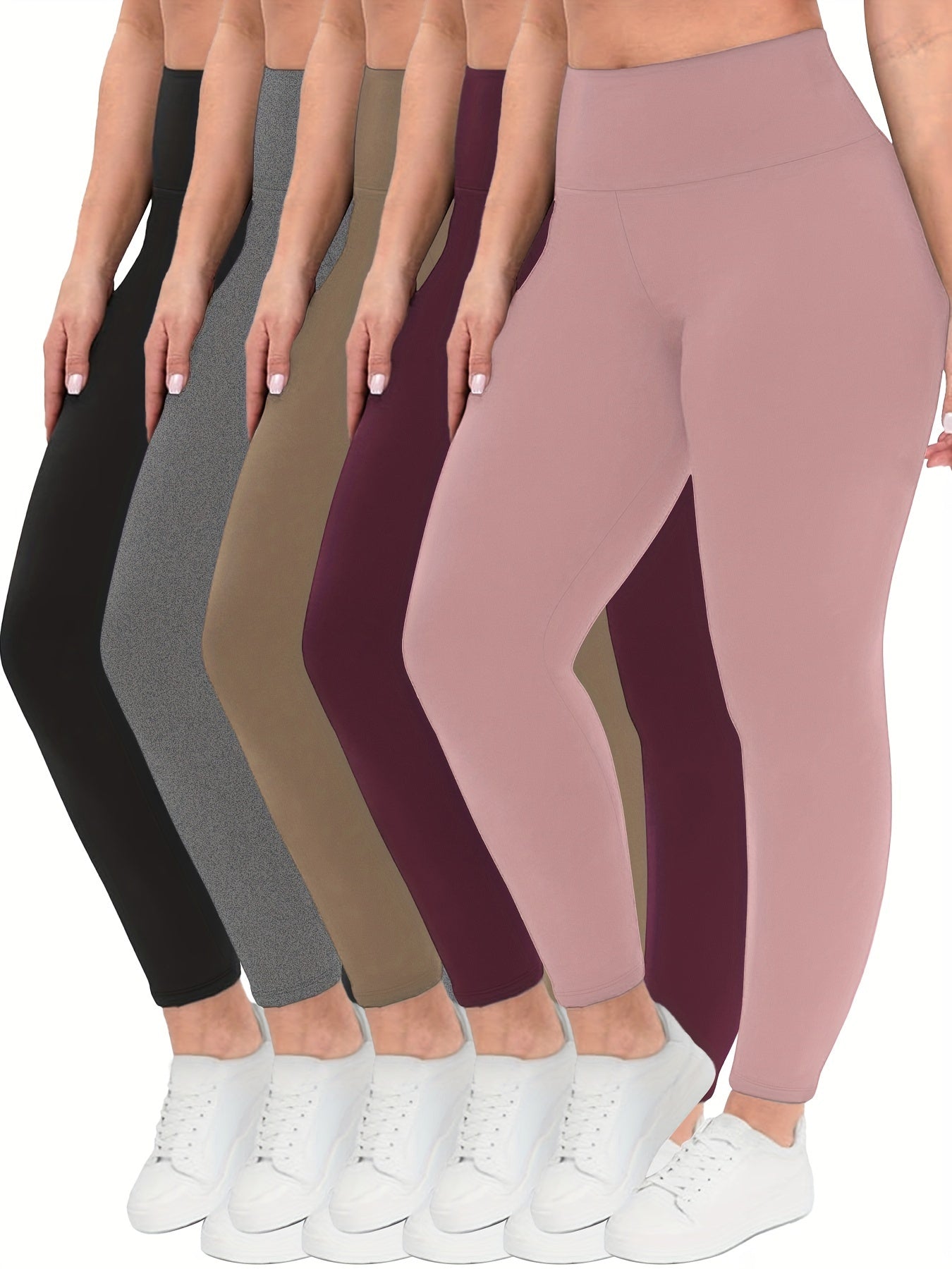 Plus Size High-Waisted Yoga Leggings for Women Soft Tummy Control Stretchy