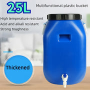 25L Heavy-Duty HDPE Plastic Bucket with Secure Lid for Cleaning and Outdoor Use