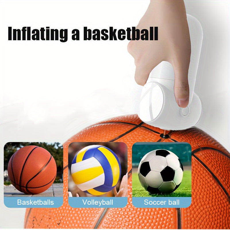 1 dona Portativ 3-in-1 Vacuum Sealer va Havo Pompasi, USB bilan qayta to'ldiriladigan, kuchli yopish, uzoq batareya muddati, 18650 seriyali litiy batareya, oziq-ovqat saqlash va sport to'plar uchun ko'p o'lchovli yopish.