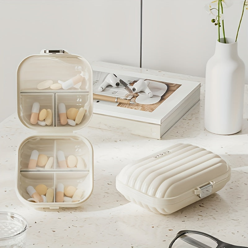 Women Men Plastic 7-Grid Weekly Pill Box Portable Dispenser Organizer