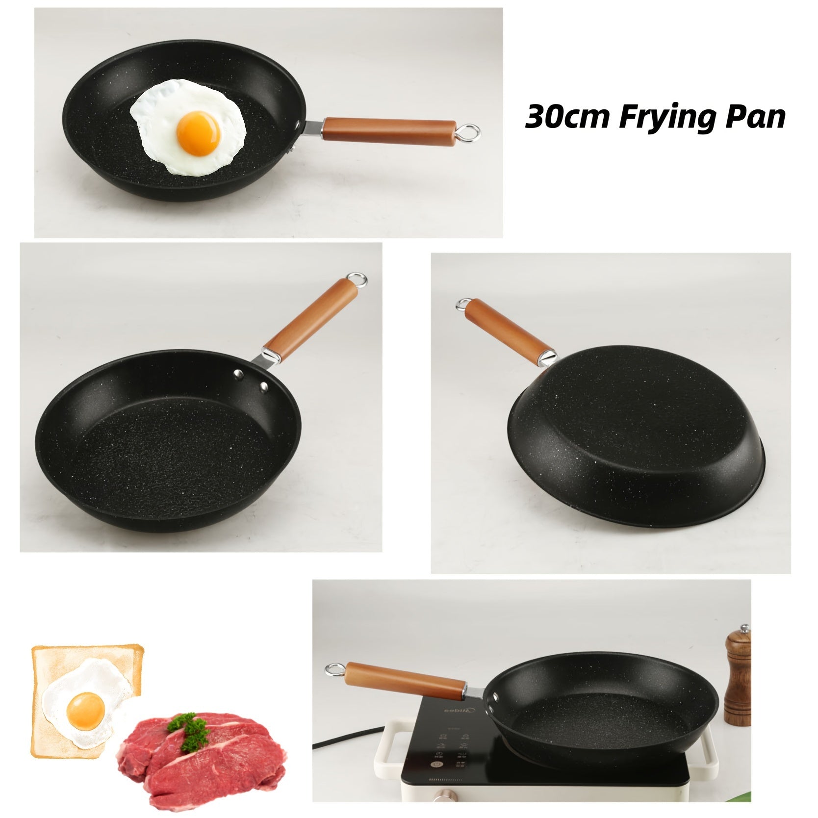 Stainless Steel Cookware Set 10 Pieces Non-Stick Skillet Induction Gas Compatible