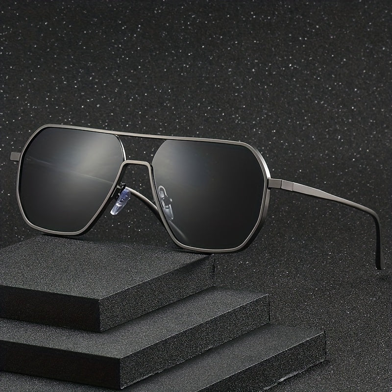 Men's Oversized Polarized Aluminum Magnesium Sunglasses for Driving Outdoor Activities Fishing