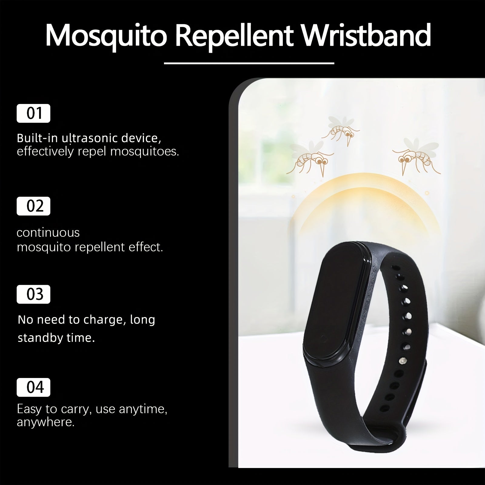 Unisex Silicone Mosquito Repellent Bracelet Outdoor Insect Protection