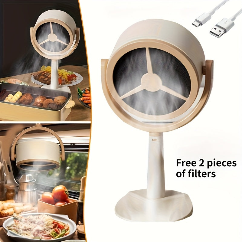 Portativ plaginli range hood, ajraladigan filtr bilan, BBQ, issiq qozon, ochiq havoda ovqatlanish uchun past shovqin bilan.