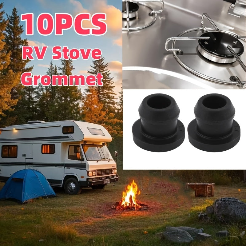 10 Pack High-Temperature Resistant Synthetic Rubber RV Stove Grommets Scratch Protection