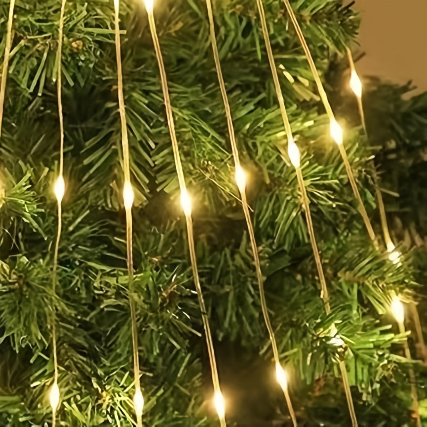 1pc Star Hanging Tree String Lights Battery Operated Fairy String Light for Christmas Wedding Party Living Room Decor