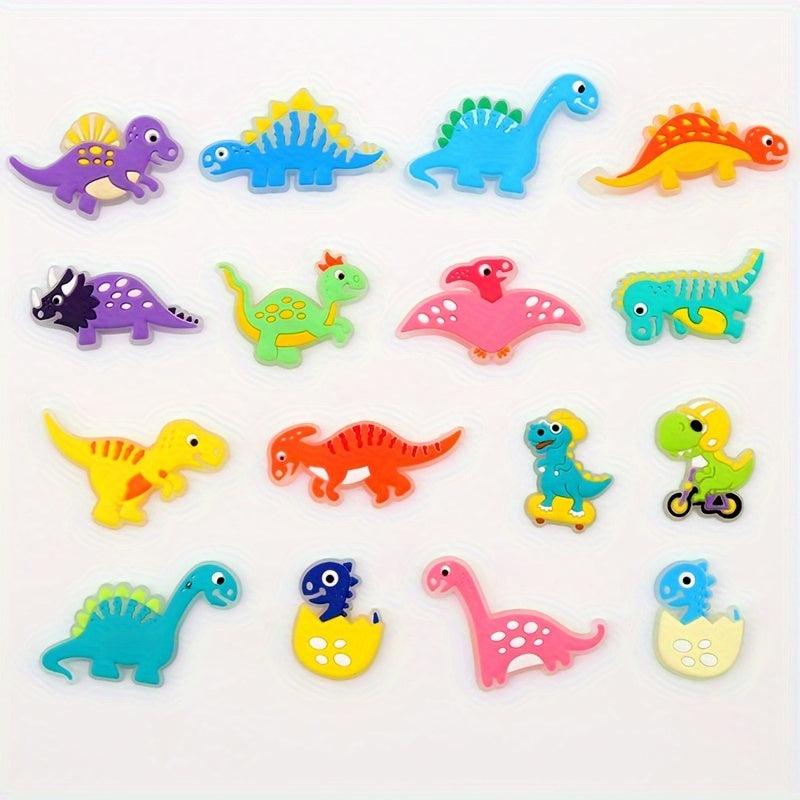 16pcs Luminous Dinosaur Shoe Charms for Shoes Sandals Fluorescent Dinosaur Decorations