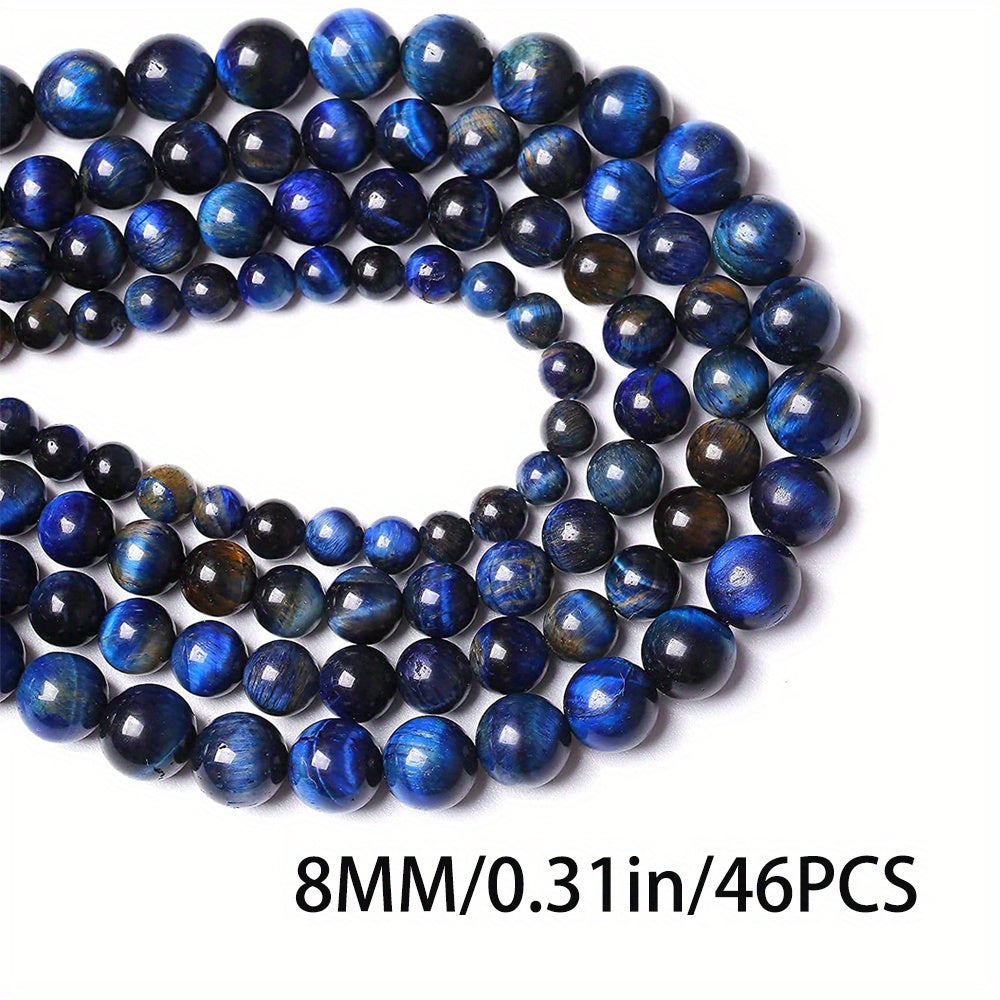 Blue Tiger Eye Beads Natural Stone Jewelry Making Supplies 6mm 8mm 10mm