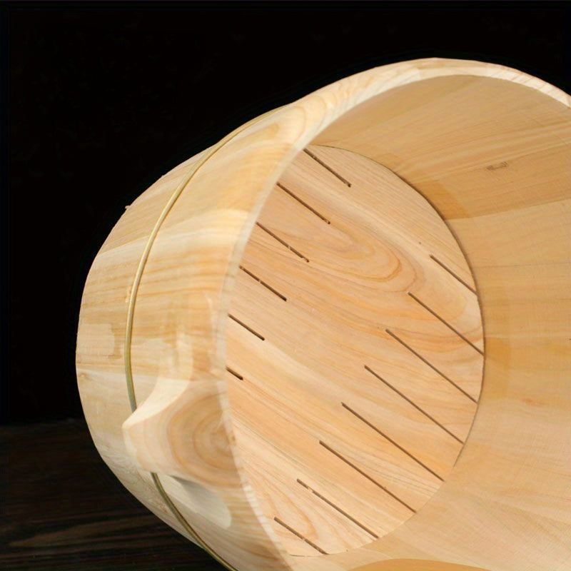 Cesta de vapor de madera para arroz y verduras, herramienta de cocina saludable