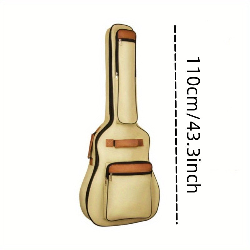 104.14cm Black Guitar Bag for Bass and Acoustic Travel Padded Tote Case