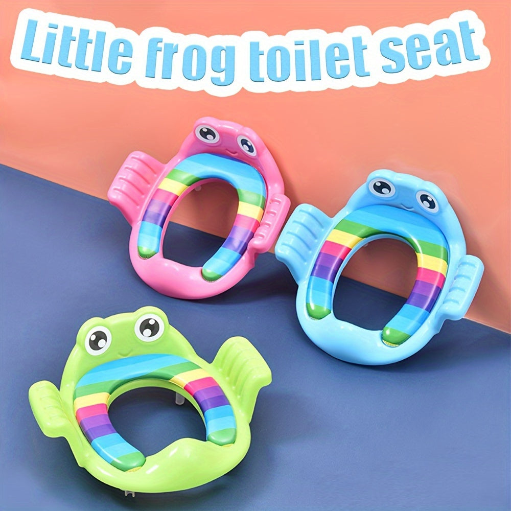 Kids Toilet Seat for Potty Training Blue Folding Anti-Slip Grip Portable Ages 3-12