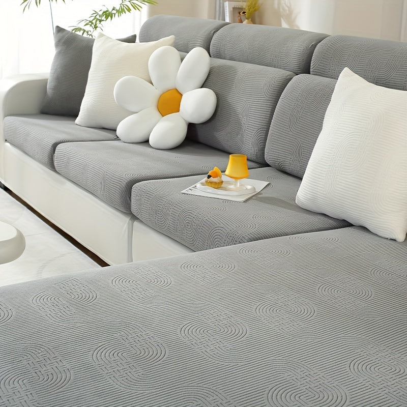 Чехол для дивана жаккард с универсальной посадкой и эластичным дизайном для защиты мебели и домашнего декора в любой комнате.