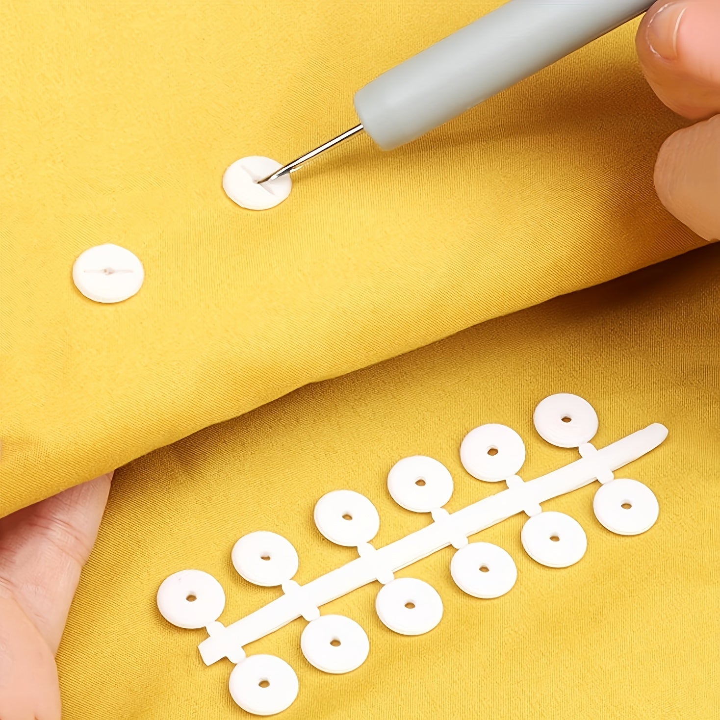 Non-Slip Invisible Quilt Fasteners Set of 3 Polypropylene White Bedding Securement