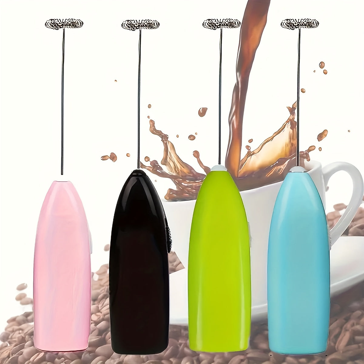 Electric Stainless Steel Milk Frother Mini Portable Cappuccino Maker Coffee Creamer Mixer
