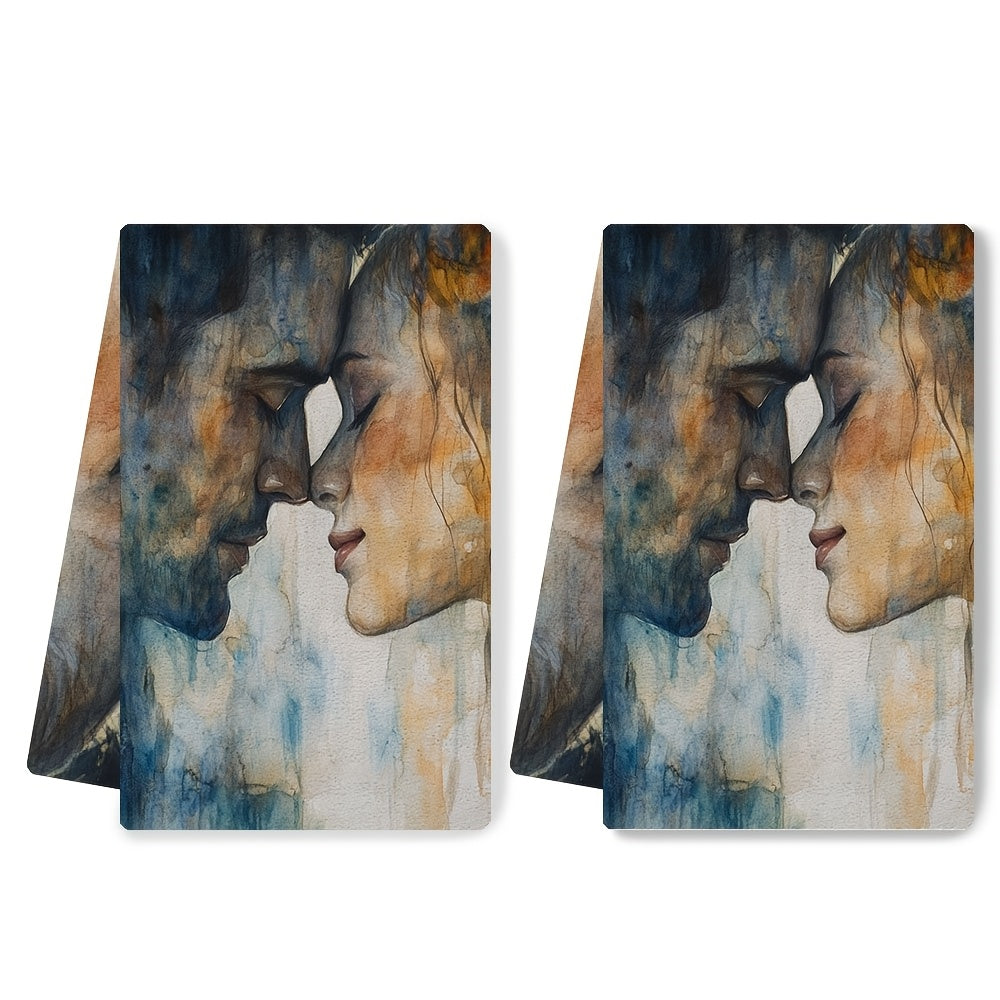 Set of 2 Ultra Soft Kitchen Towels 40x60cm Absorbent Dish Hand Towels
