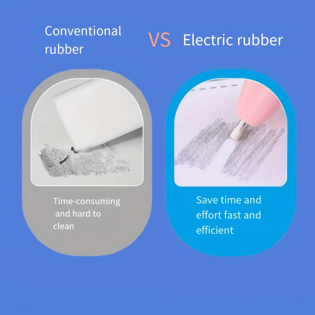 Electric Eraser with 10 Spare Cartridges for Art Students No Battery Needed