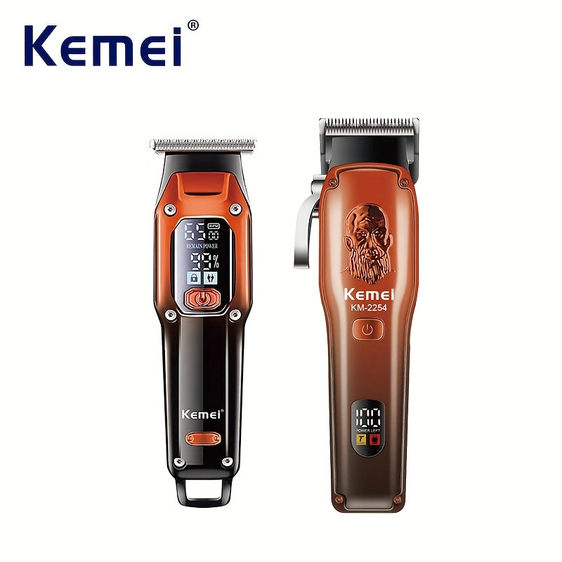 Электрический набор машинок для стрижки волос с USB-зарядкой, низкий уровень шума, салонное качество для мужчин дома