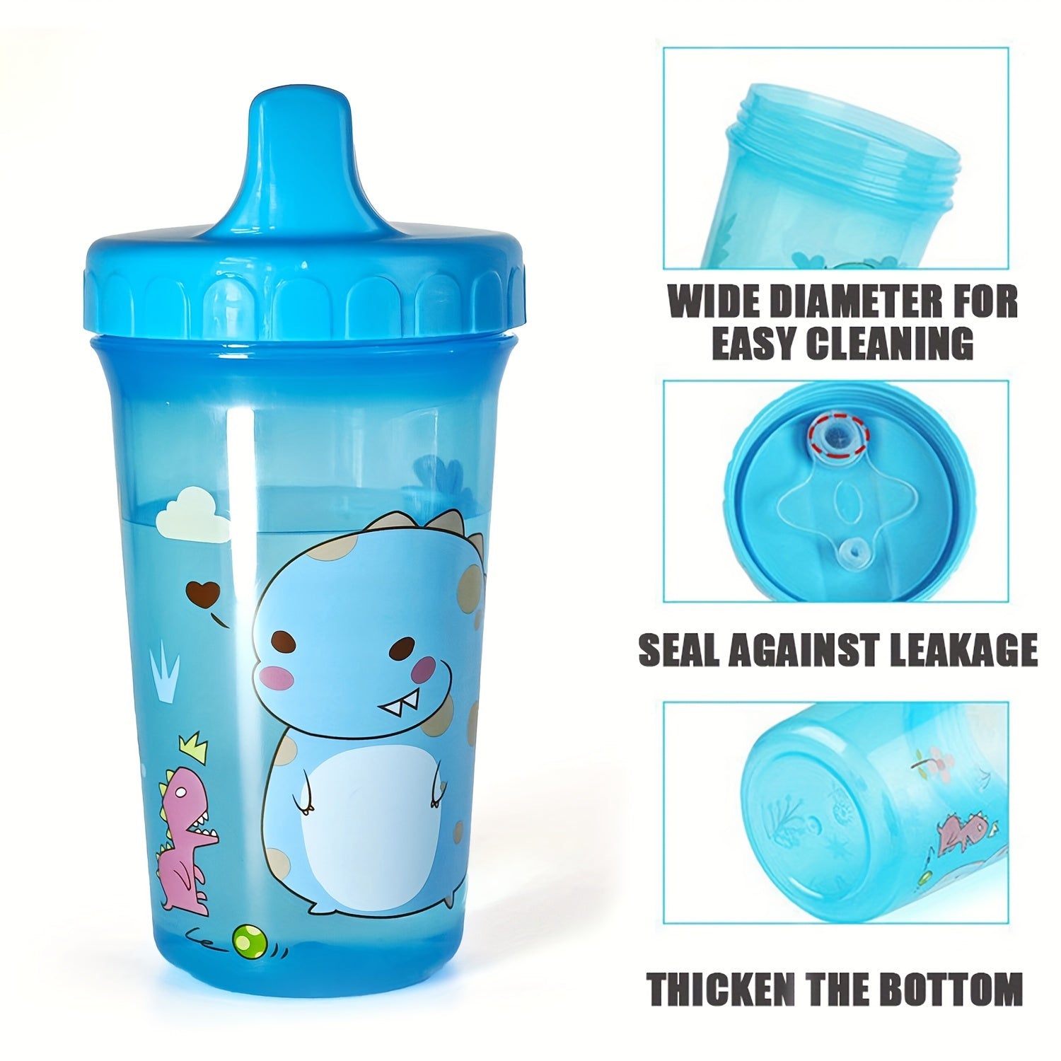 Kids' Spill-Proof Water Bottle with Duckbill Design 300ml Drop and Bite Resistant