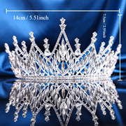 Vintage to'yli tiara alloy kristal taqini romantik qirolicha uslubi ayollar uchun